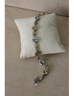 Bracciale spiraline in argento e bronzo