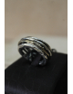 Anello fascia in argento e bronzo