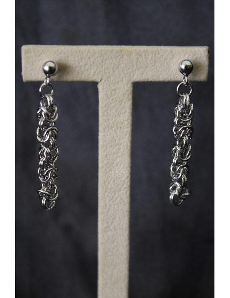 Coppia orecchini catena in argento