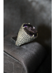 Anello alchimia con pietra viola