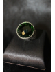 Anello alchimia con pietra verde