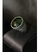 Anello alchimia con pietra verde