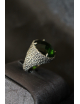 Anello alchimia con pietra verde
