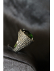 Anello alchimia con pietra verde