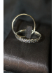 Anello doppio perlage in argento