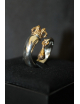 Anello in argento con corona dorata