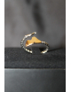 Anello in argento con vesuvio dorato
