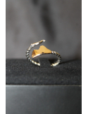 Anello in argento con vesuvio dorato