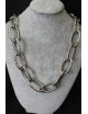 Collana croco in argento cm 50