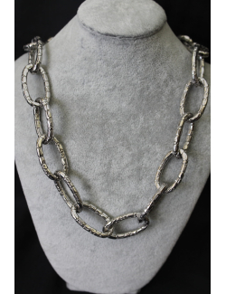 Collana croco in argento cm 50
