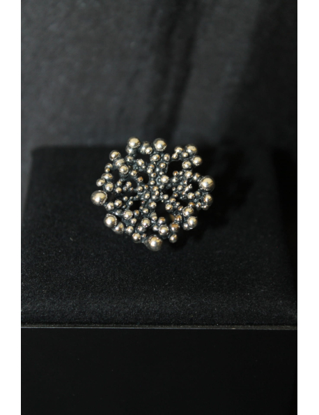 Anello perlage in argento mis. 16