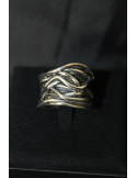 Anello fili in argento modello alto