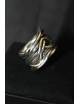 Anello fili in argento modello alto
