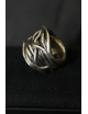 Anello fili in argento modello alto
