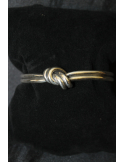 Bracciale rigido in argento modello doppio nodo