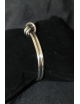 Bracciale rigido in argento modello doppio nodo