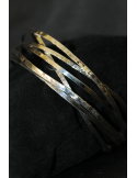 Bracciale a cerchi in filo tutto in argento