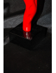 Peperoncino rosso rivestito in argento con base H. cm 19