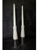 Coppia candelabri con base in argento