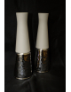 Coppia candelabri con base in argento
