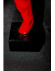 Peperoncino rosso rivestito in argento con base H. cm 13